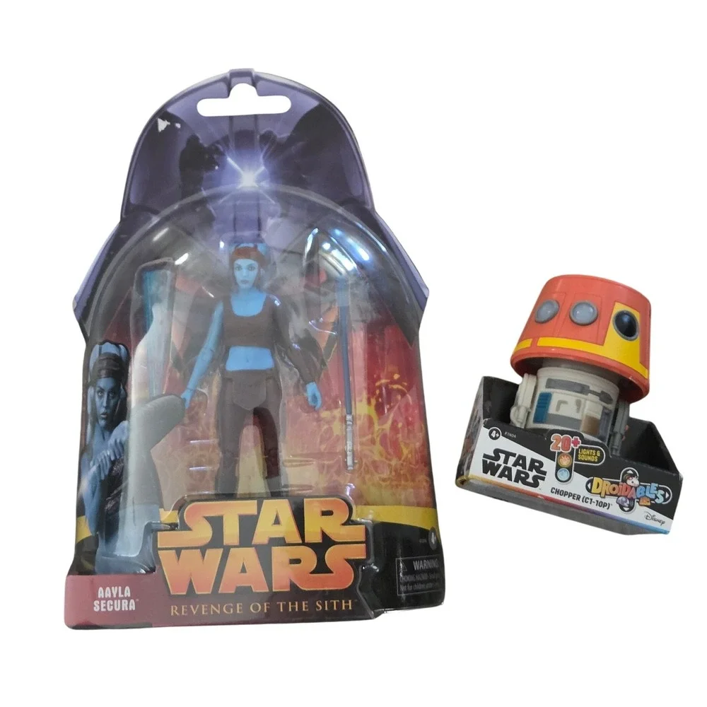 Star Wars Aayla Secura Figurine & Chopper Droidables Bundle Star Wars Gift Set